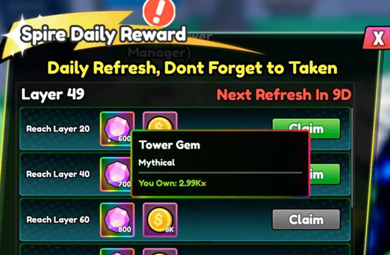 Endless Spire Tower Update